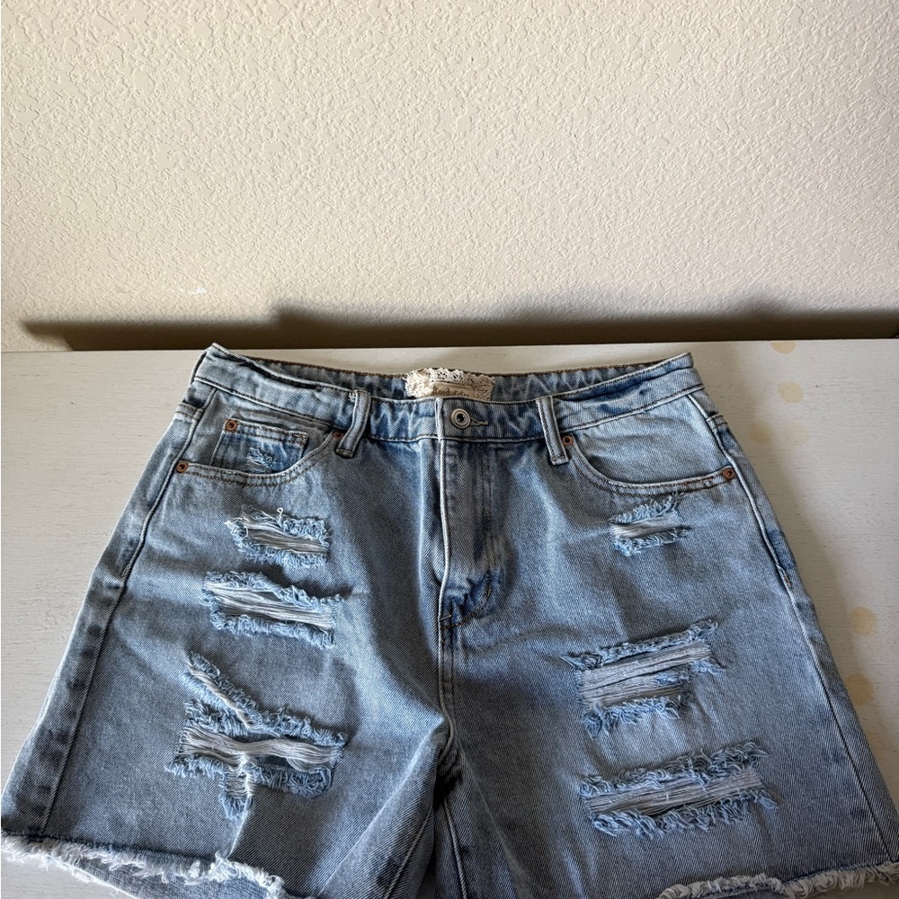 Altar’d State Distressed Denim Shorts
